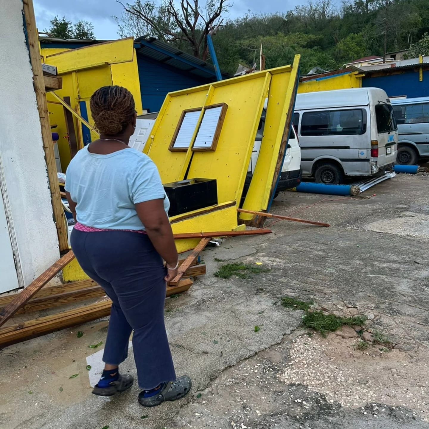 Jacob's Well Primary School after Hurricane Melissa